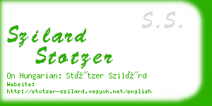 szilard stotzer business card